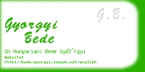 gyorgyi bede business card